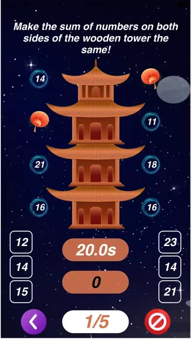 Capturas de tela do Balance of wooden towers
