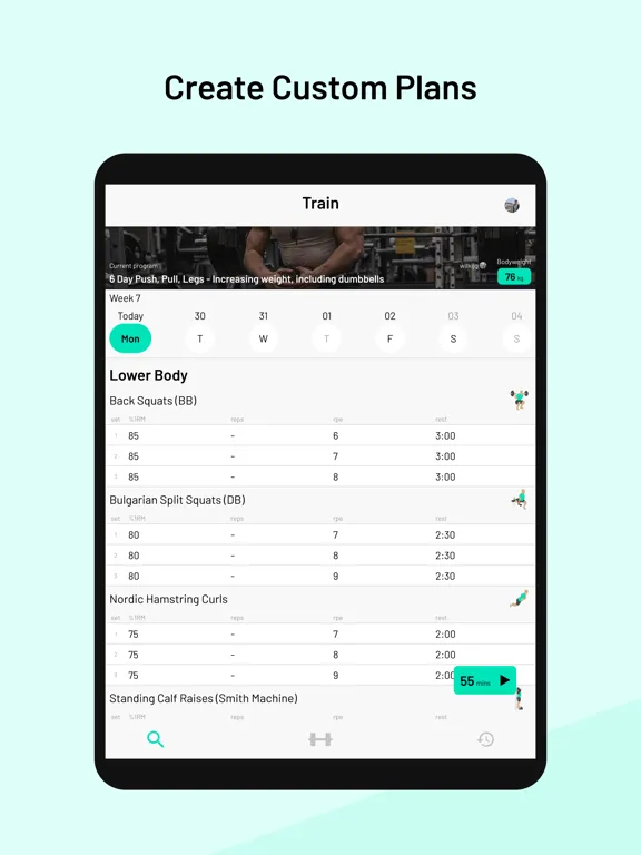 Benchmark: Strength log iPad  Screenshots