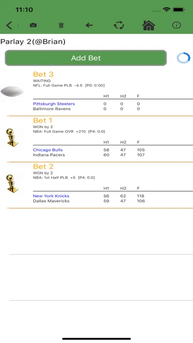 Screenshot di Sports Parlay