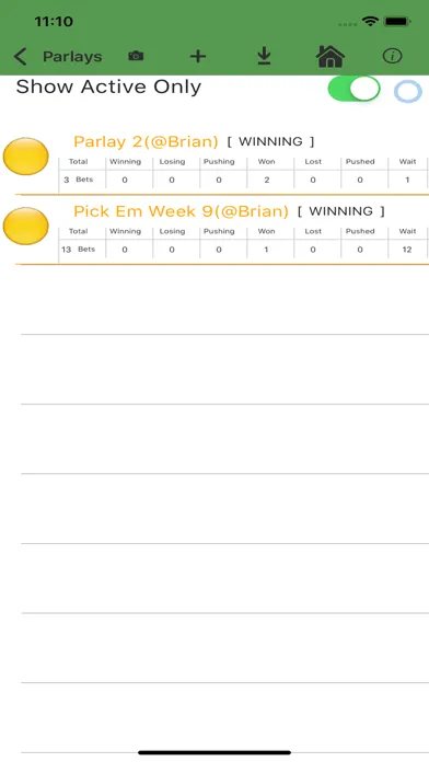 Screenshot di Sports Parlay
