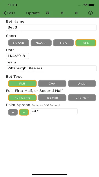 Screenshot di Sports Parlay