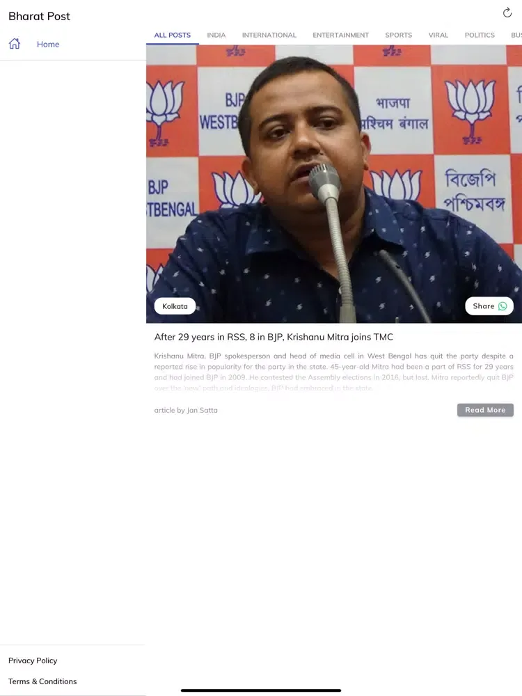Zrzuty ekranu Bharat Post - News App iPad 