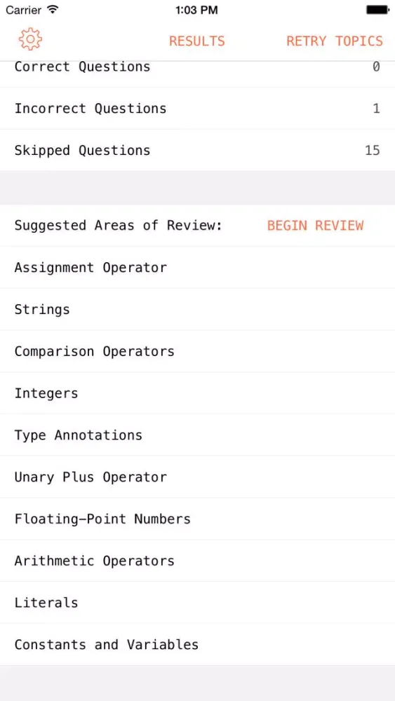 Screenshot di Swift IQ