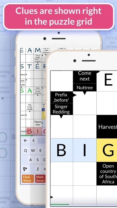 Capturas de tela do Pure Crosswords: Daily Puzzles
