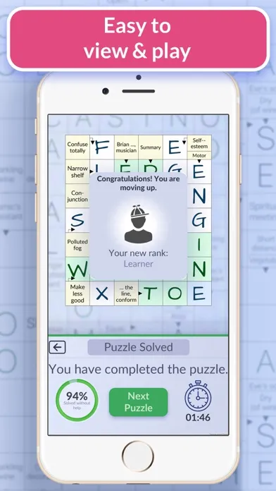 Capturas de tela do Pure Crosswords: Daily Puzzles