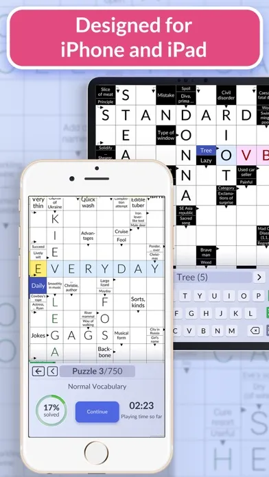 Capturas de tela do Pure Crosswords: Daily Puzzles