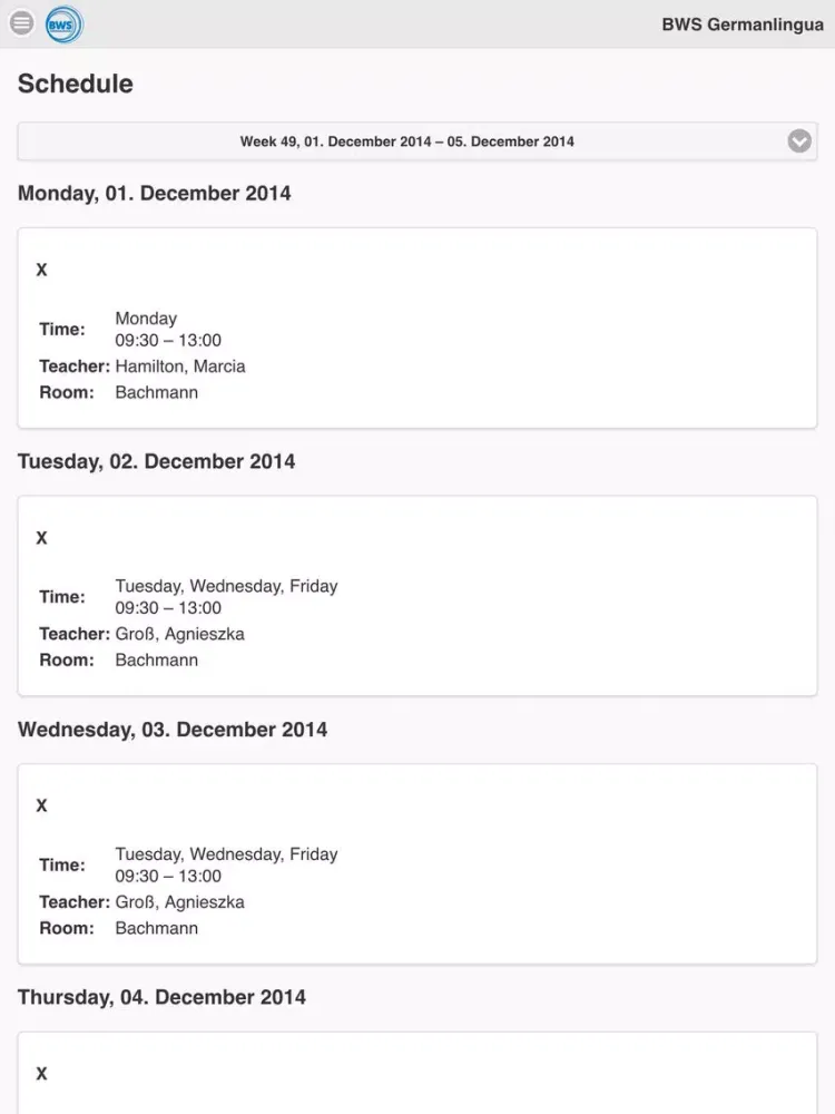 BWS Germanlingua iPad 應用截圖