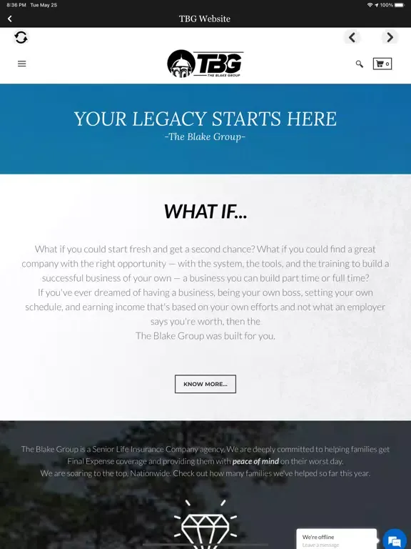 Capturas de tela do The Blake Group iPad 