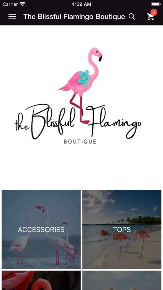 Captures d'écran de The Blissful Flamingo Boutique