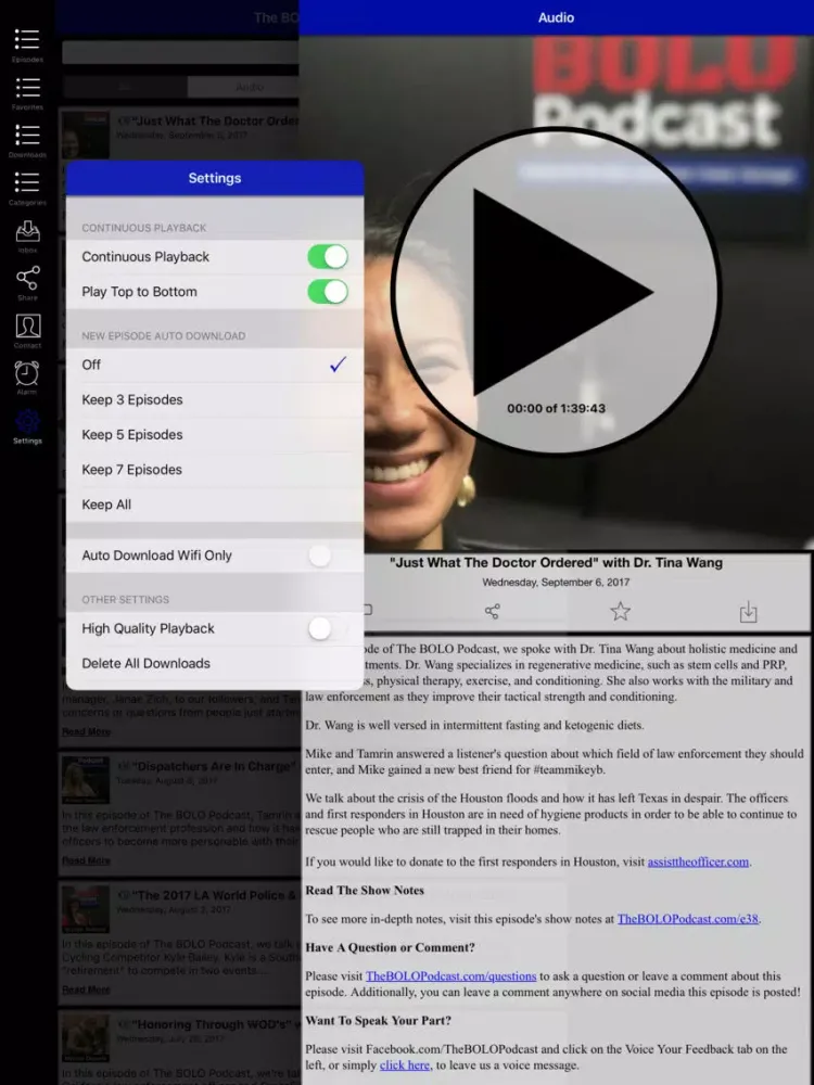 The BOLO Podcast iPad  स्क्रीनशॉट