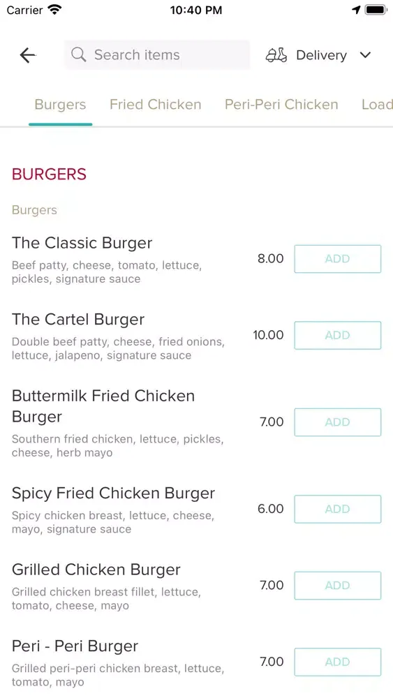 Capturas de tela do The Burger Cartel