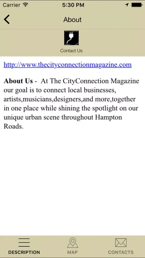 Captures d'écran de The City Connection Magazine