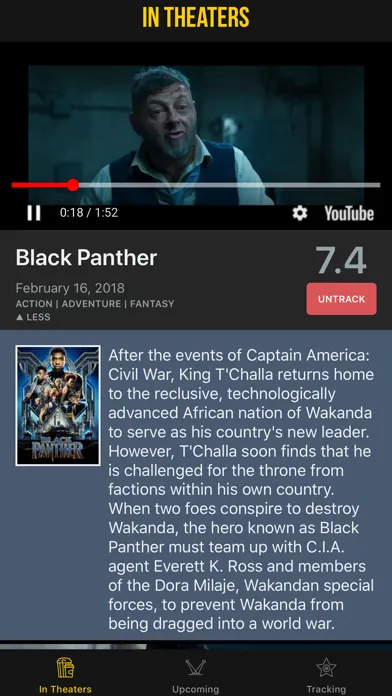 Ảnh chụp màn hình của Trailers Now