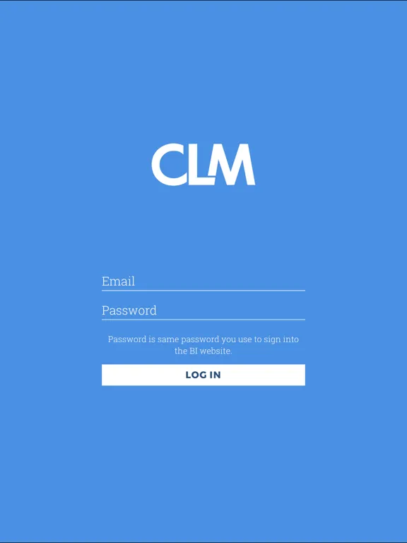 CLM Events iPad  Screenshots