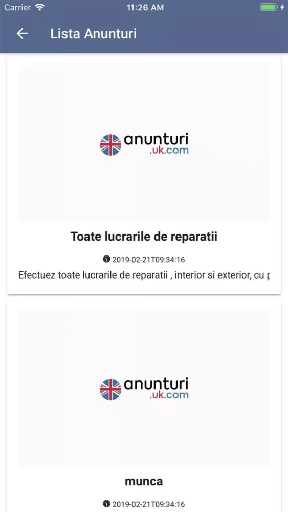 Anunturi UK應用截圖