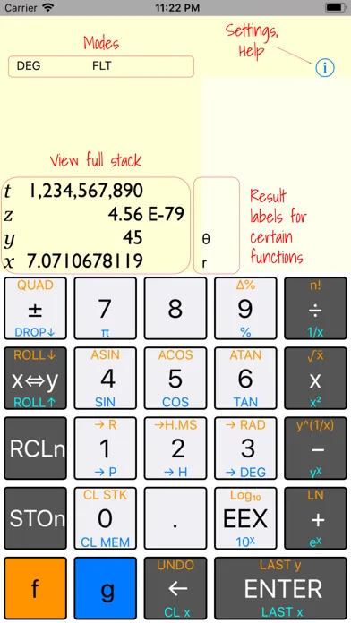 No Equal RPN Calculator سکرین شاٹس