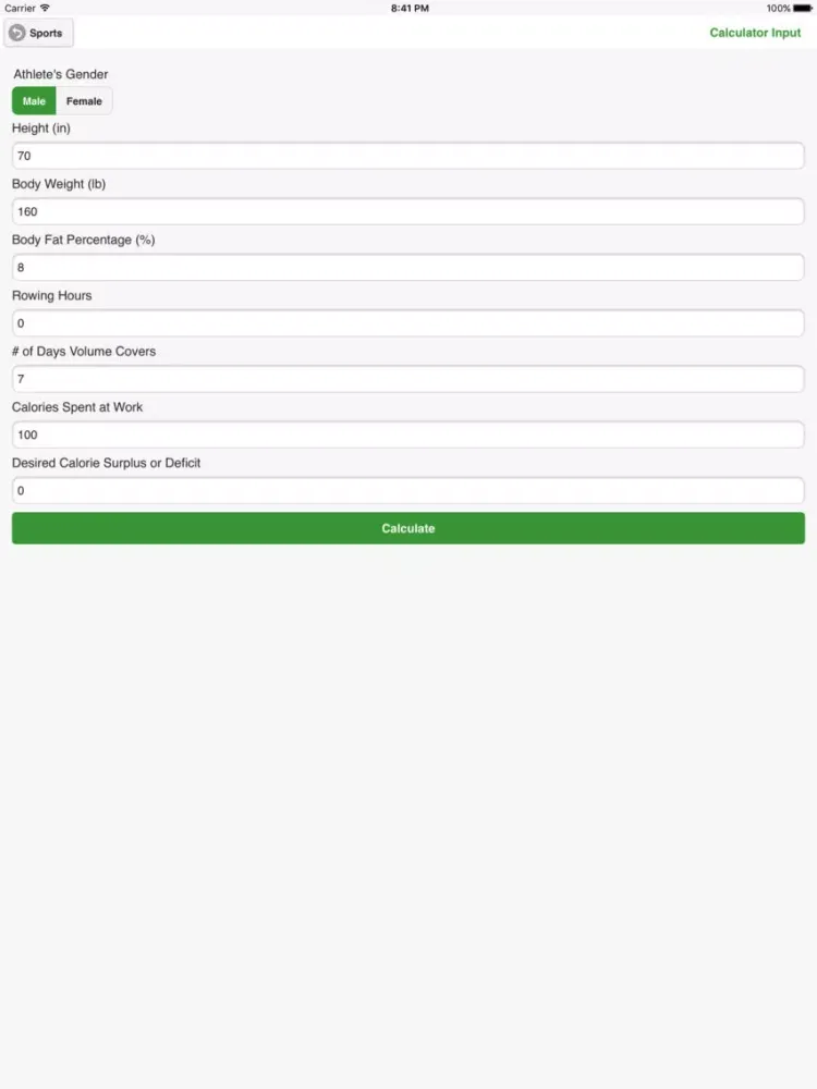 Скриншоты The Core Diet Nutrition Calculator iPad 