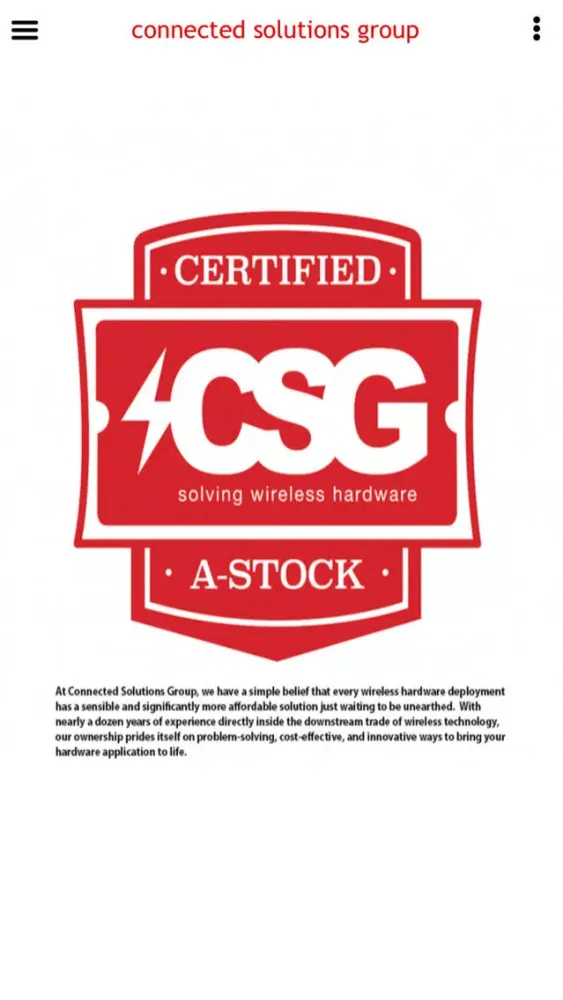 Tangkapan skrin The CSG App