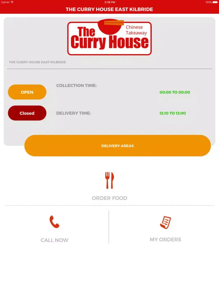 Screenshot di THE CURRY HOUSE EAST KILBRIDE iPad 