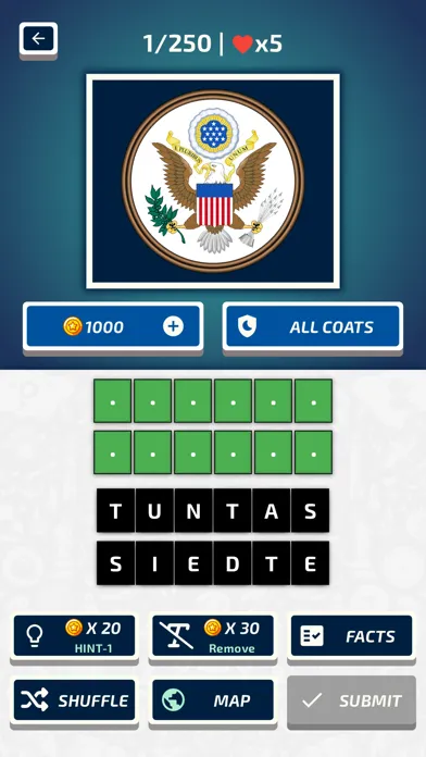 Скриншоты Geo Quiz - Flags, Maps, Coat