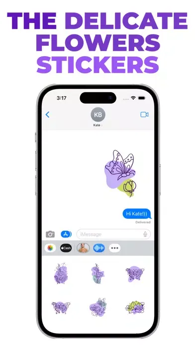 Ảnh chụp màn hình của The Delicate Flowers stickers
