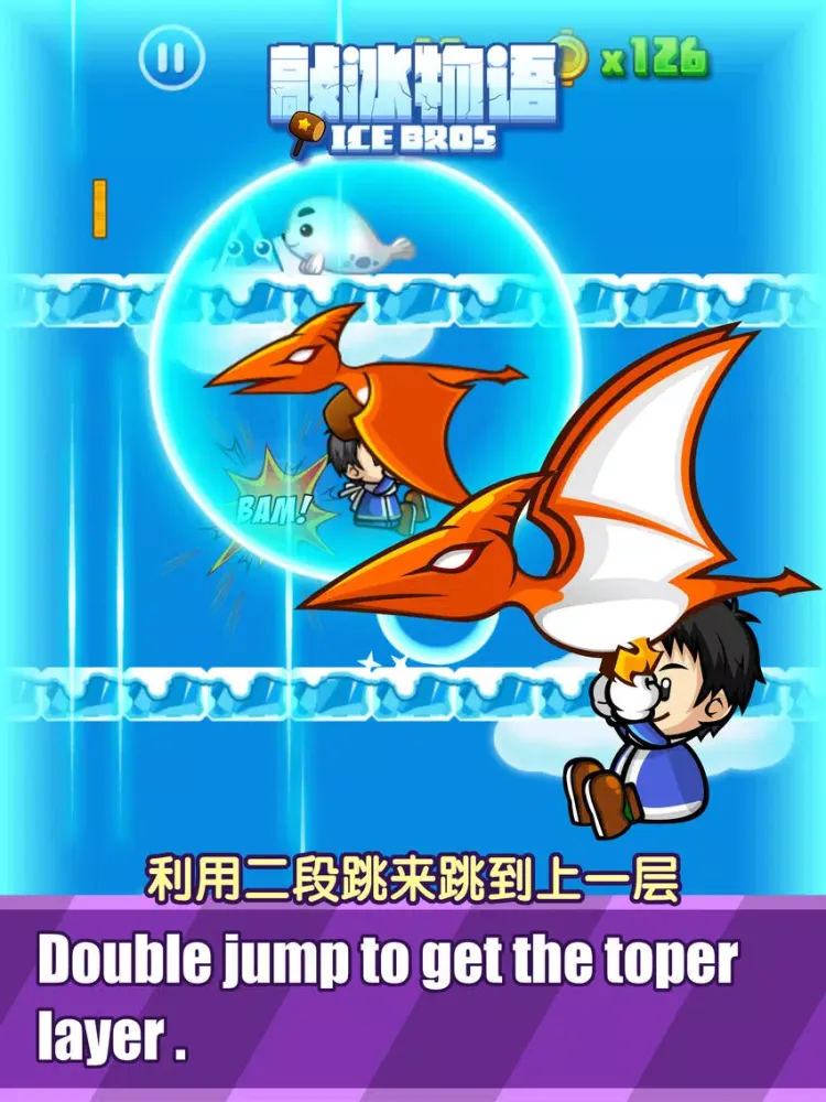 Tangkapan layar Ice Bros—Let's Climber iPad 