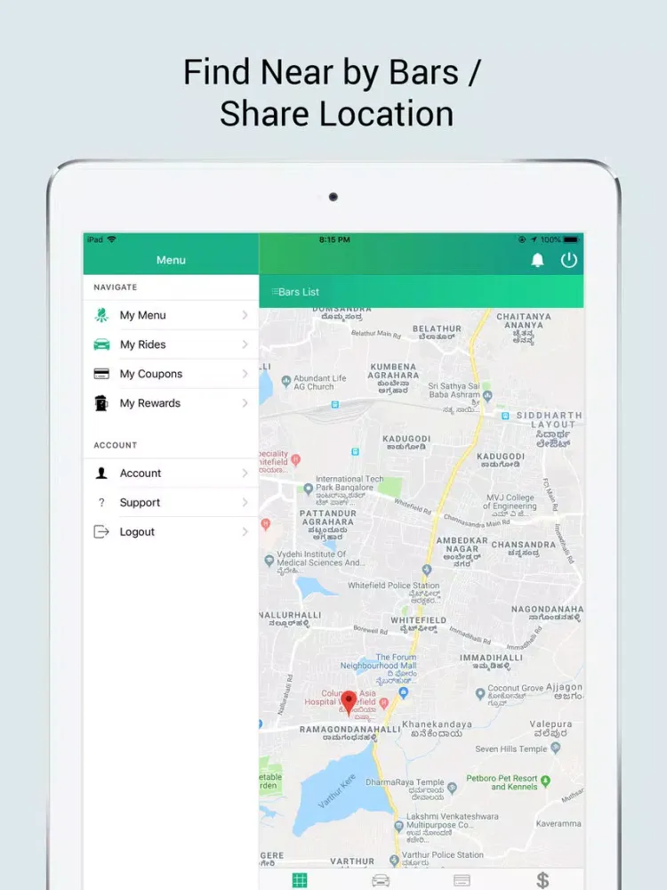 Capturas de tela do The Designated Driver App iPad 