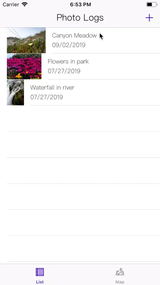 Photo Location Logger Screenshots