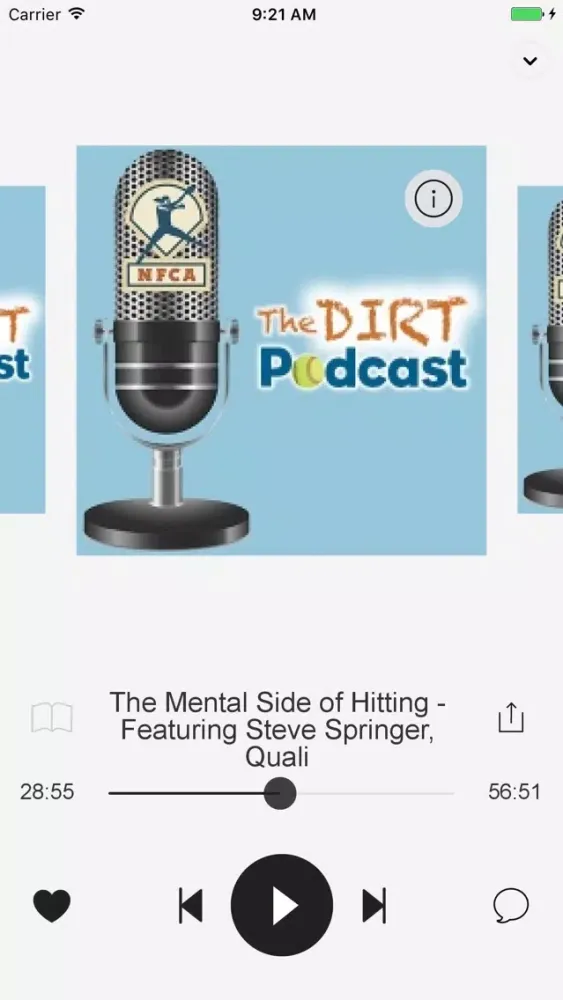 Zrzuty ekranu "The Dirt" NFCA Podcast