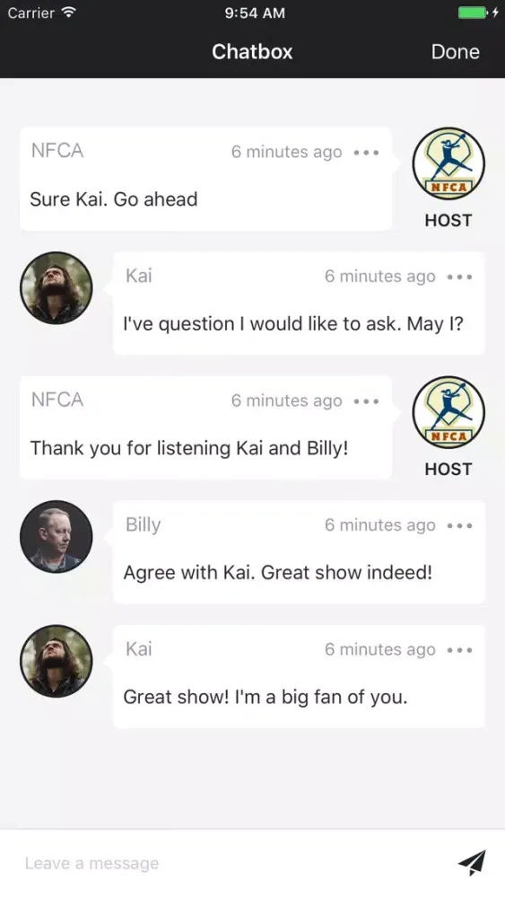 Zrzuty ekranu "The Dirt" NFCA Podcast