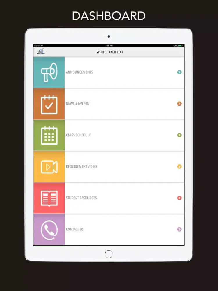 White Tiger TKD iPad 应用截图