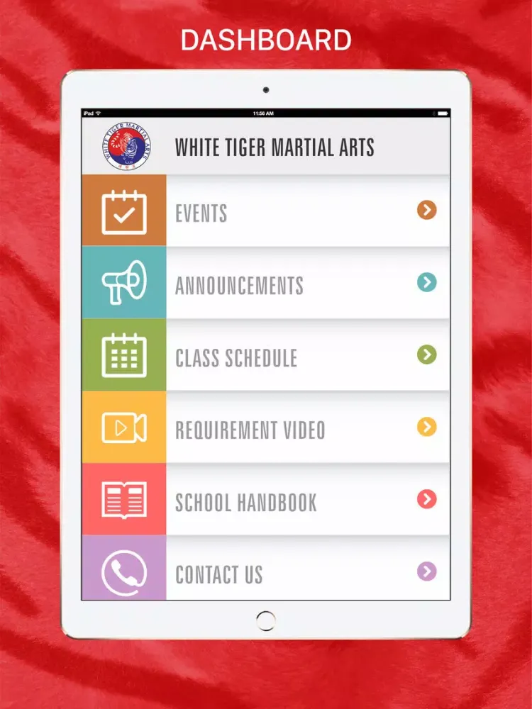 White Tiger Martial Arts iPad  Screenshots
