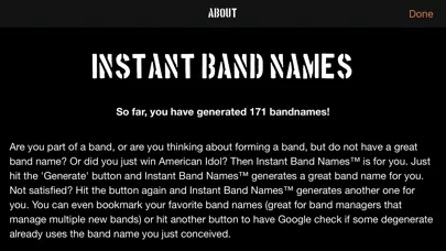 Instant Band Names স্ক্রিনশট