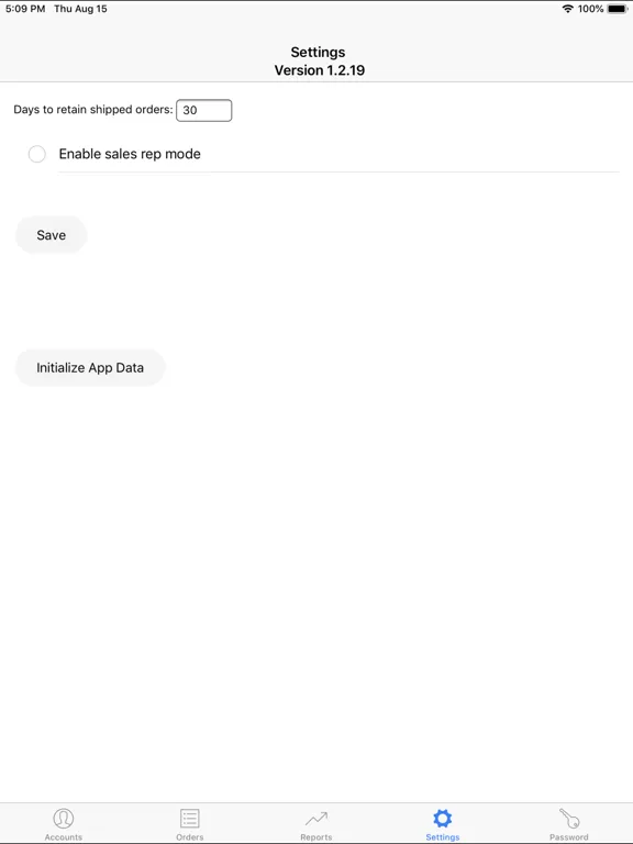 Ảnh chụp màn hình của Seer iPad 