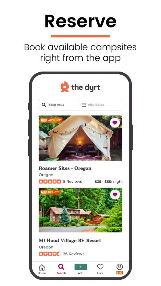 The Dyrt应用截图