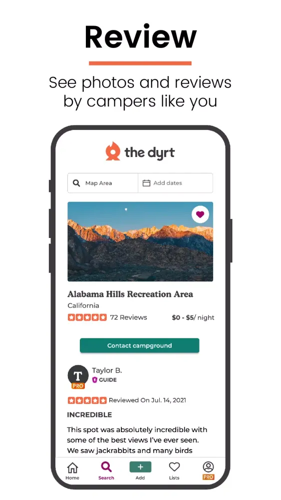 The Dyrt应用截图