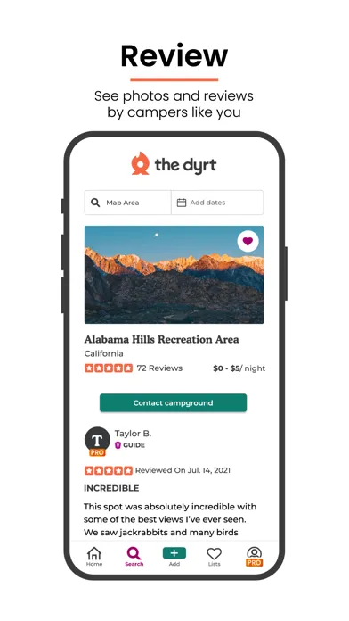 The Dyrt: Tent & RV Camping Screenshots