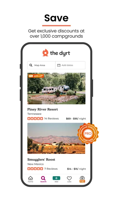 The Dyrt: Tent & RV Camping Screenshots