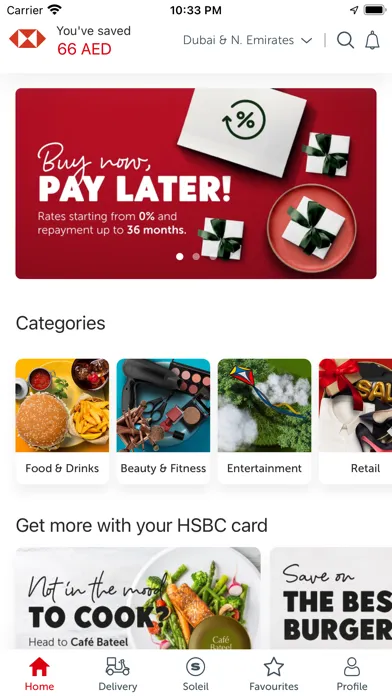 Captures d'écran de HSBC Entertainer