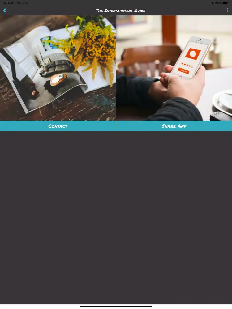 The Entertainment Guide iPad  Ekran Görüntüleri
