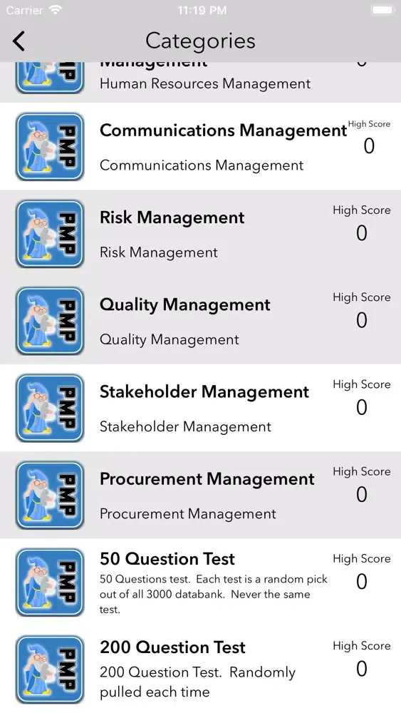 Ảnh chụp màn hình của PMP Advanced