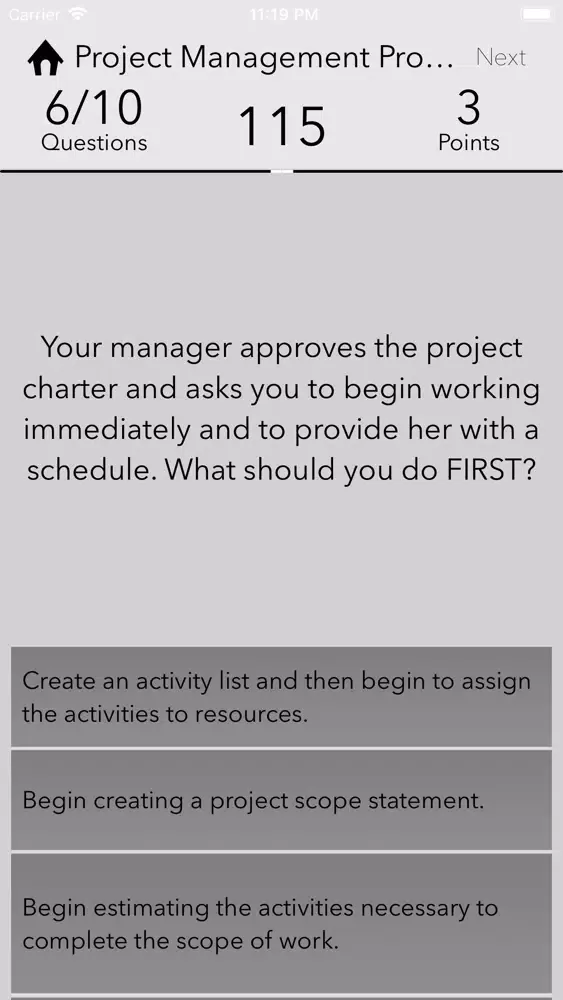Ảnh chụp màn hình của PMP Advanced