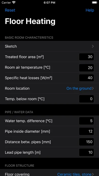Capturas de tela do Floor Heating