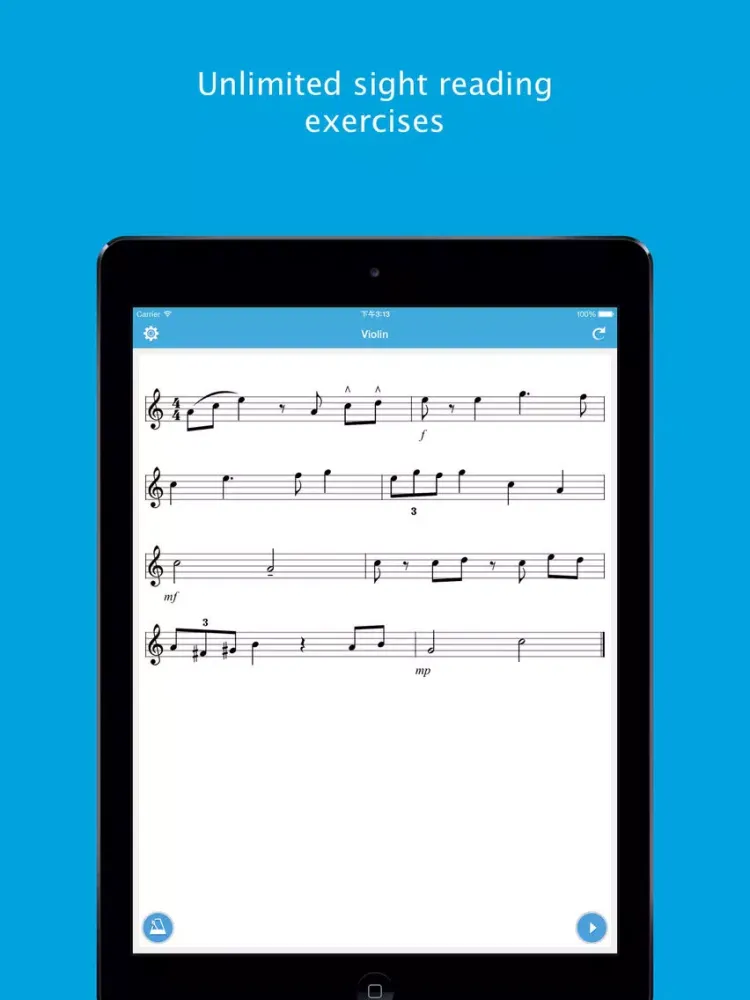 Ảnh chụp màn hình của Sight Reading Machine - Practice Music Reading Skill for Guitar, Saxophone and 20 More Instruments iPad 