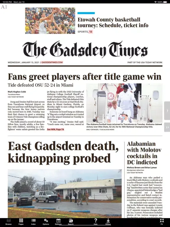 Zrzuty ekranu Gadsden Times eEdition iPad 