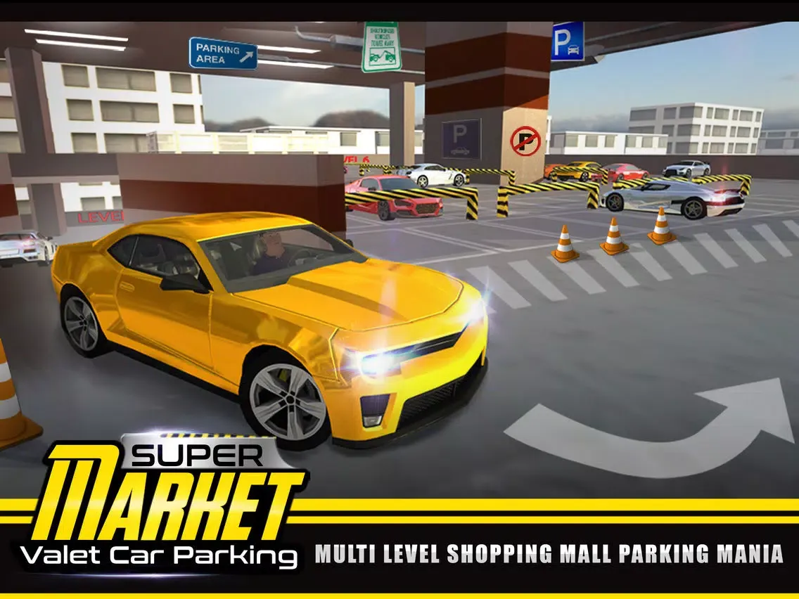 تصاویر Supermarket Valet Car Parking - Multi Level Shopping Mall Parking Mania iPad 
