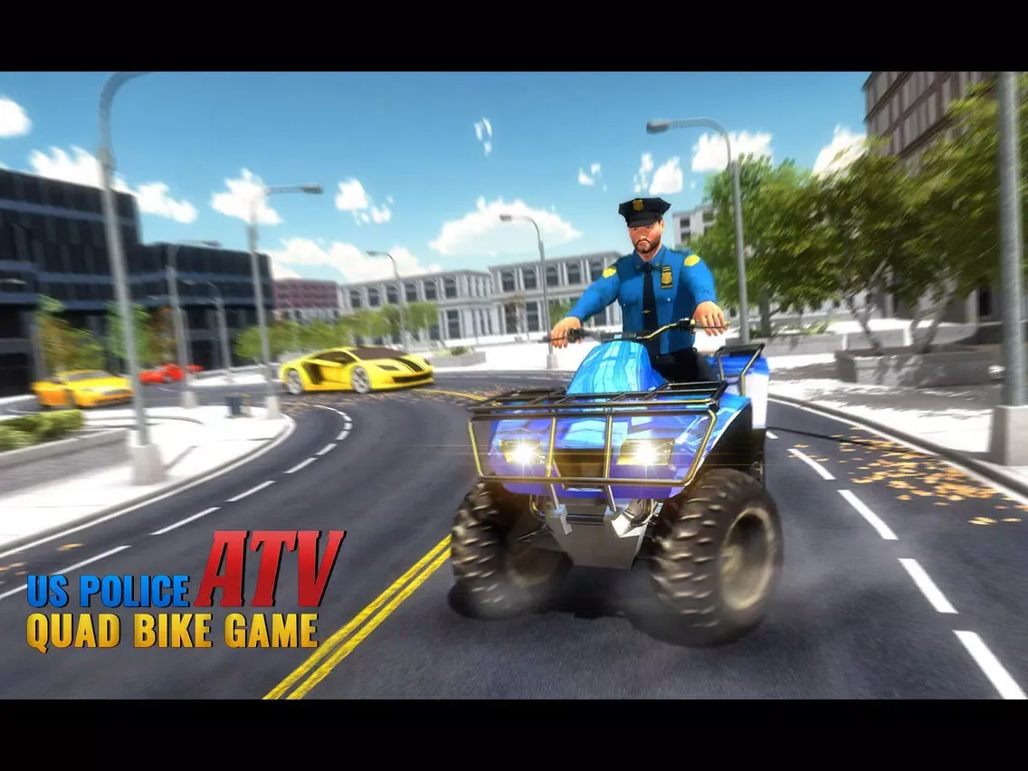 Captures d'écran de US Police ATV Quad Bike Game iPad 