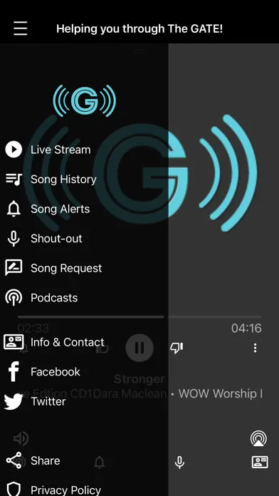 Capturas de tela do TheGate Mobile App