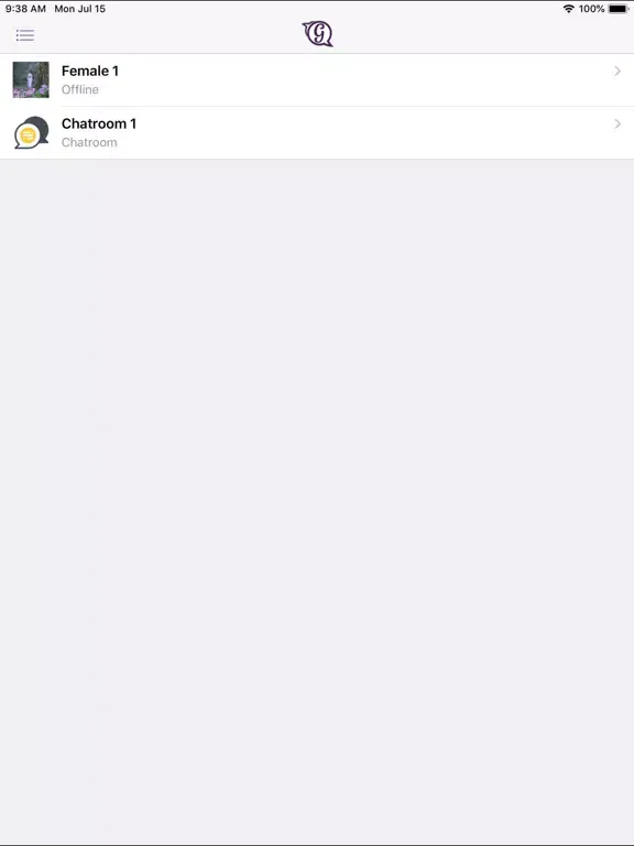 The GChat iPad 應用截圖