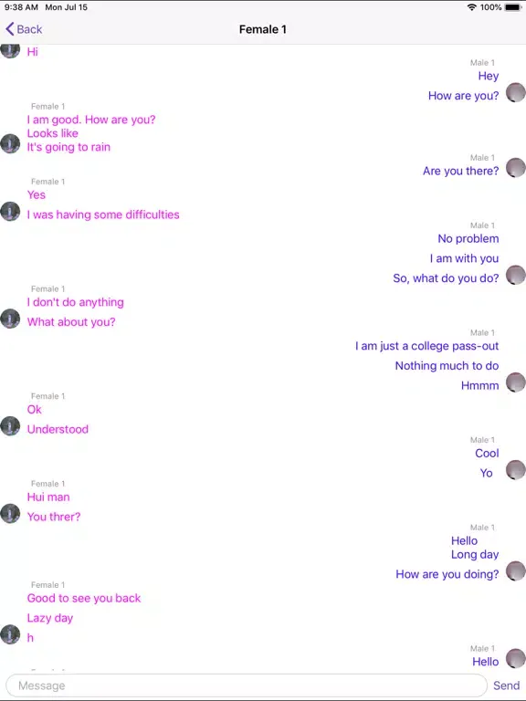 The GChat iPad 應用截圖
